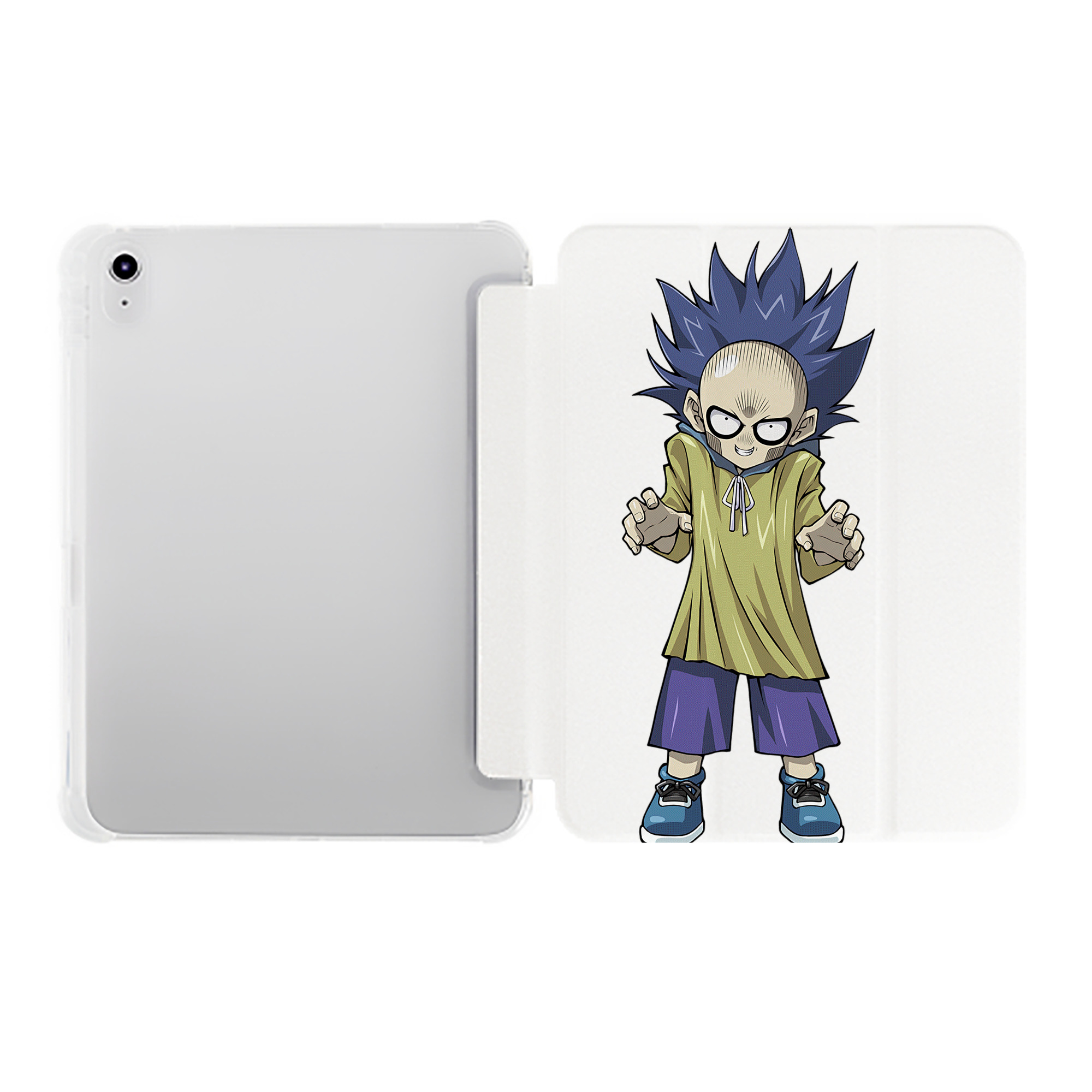 （画像用） 遊☆戯☆王 Yu-Gi-Oh! IPad ケース ペン収納付き 三つ折りスタンド PUレザー×シリコン 対応機種9.5/10.5/10.9インチ